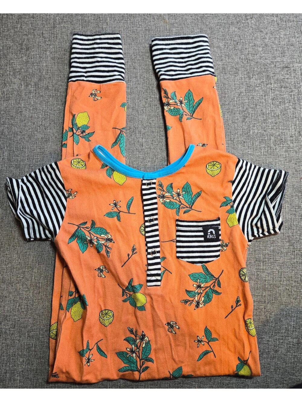 Rags 3/4 lemon jumper romper